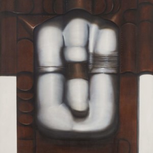 Oil on Canvas, 71 .5 X 57.5 inches,
Private Collection Agustín Fernández. Leather Belt/The Night of the 1001 Belts, 1979. Oil on Canvas, 71 .5 X 57.5 inches, Private Collection